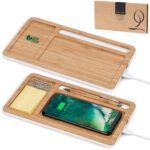 Okiyo Musen Bamboo Wireless Charger Desk Organiser - Image 2