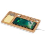 Okiyo Musen Bamboo Wireless Charger Desk Organiser - Image 3