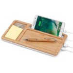 Okiyo Musen Bamboo Wireless Charger Desk Organiser - Image 10