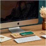 Okiyo Musen Bamboo Wireless Charger Desk Organiser - Image 9
