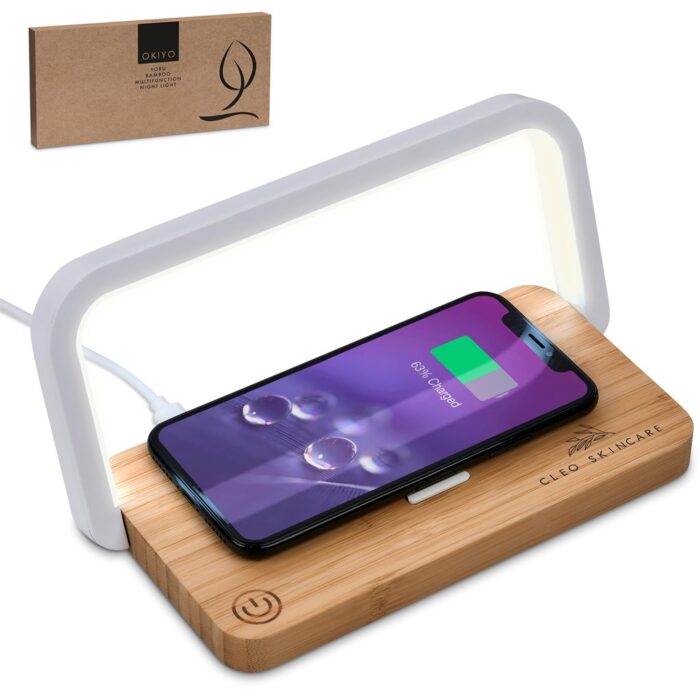 Okiyo Yoru Bamboo Wireless Charger & Night Light - Image 23