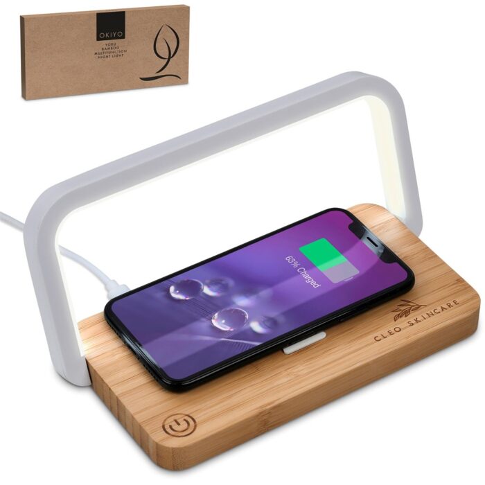 Okiyo Yoru Bamboo Wireless Charger & Night Light - Image 10