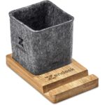 Okiyo Kyadi Recycled PET & Bamboo Desk Caddy Phone Stand - Image 9