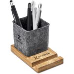 Okiyo Kyadi Recycled PET & Bamboo Desk Caddy Phone Stand - Image 8