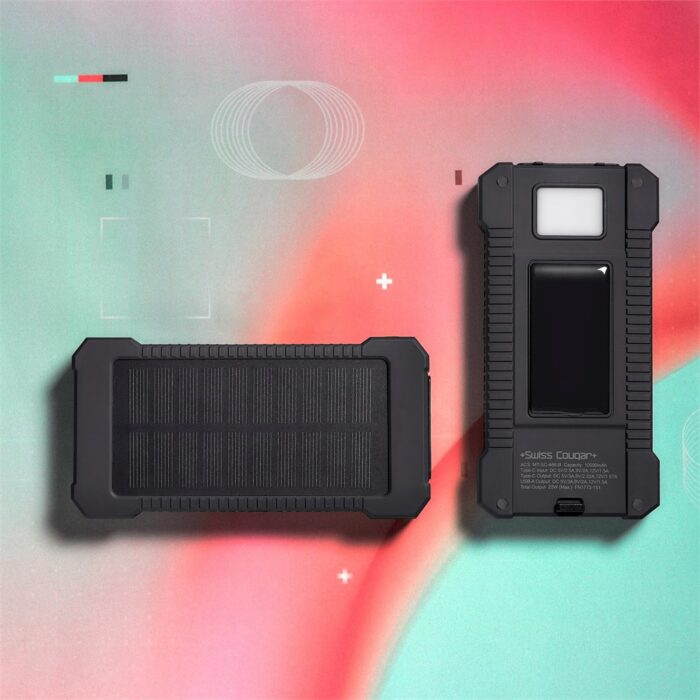 Swiss Cougar Durban Fast Charge 20W Solar Power Bank -10000mAh - Image 5