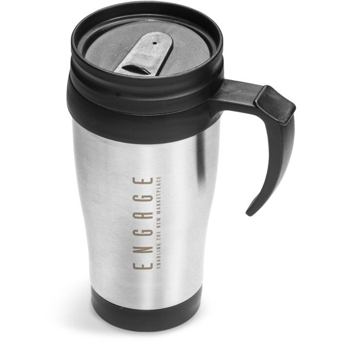 Arabica Stainless Steel & Plastic Double-Wall Mug - 450ml - Image 3