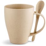 Okiyo Kawai Wheat Straw Mug & Spoon - 350ml - Image 2