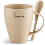 Okiyo Kawai Wheat Straw Mug & Spoon - 350ml - Image 11