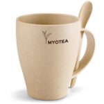 Okiyo Kawai Wheat Straw Mug & Spoon - 350ml - Image 3