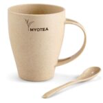 Okiyo Kawai Wheat Straw Mug & Spoon - 350ml - Image 9