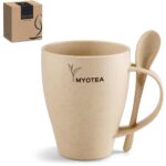 Okiyo Kawai Wheat Straw Mug & Spoon - 350ml - Image 13
