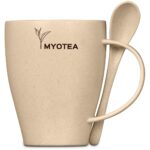 Okiyo Kawai Wheat Straw Mug & Spoon - 350ml - Image 4