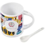 Eden Sublimation Ceramic Coffee Mug & Spoon Set - 320ml - Image 8