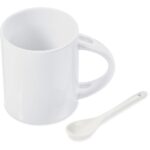 Eden Sublimation Ceramic Coffee Mug & Spoon Set - 320ml - Image 2