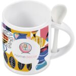 Eden Sublimation Ceramic Coffee Mug & Spoon Set - 320ml - Image 7