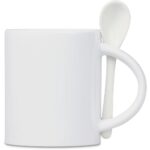 Eden Sublimation Ceramic Coffee Mug & Spoon Set - 320ml - Image 3