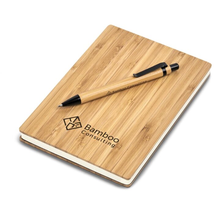 Okiyo Yahari Bamboo Notebook & Pen Set - Image 2