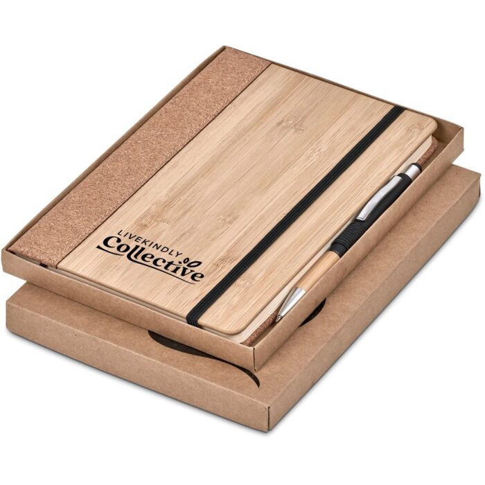 Okiyo Eri Bamboo & Cork Notebook & Pen Set - Image 7