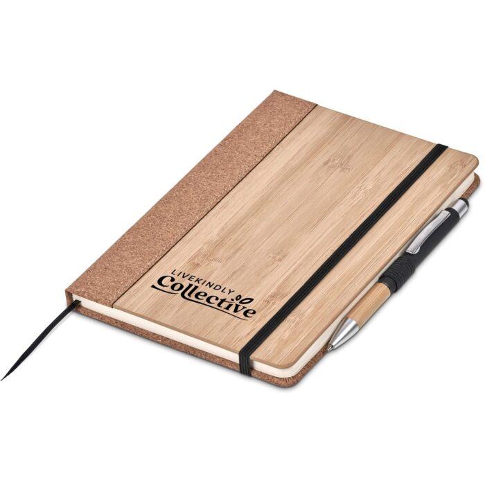 Okiyo Eri Bamboo & Cork Notebook & Pen Set - Image 2