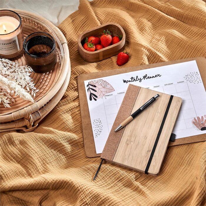 Okiyo Eri Bamboo & Cork Notebook & Pen Set - Image 10