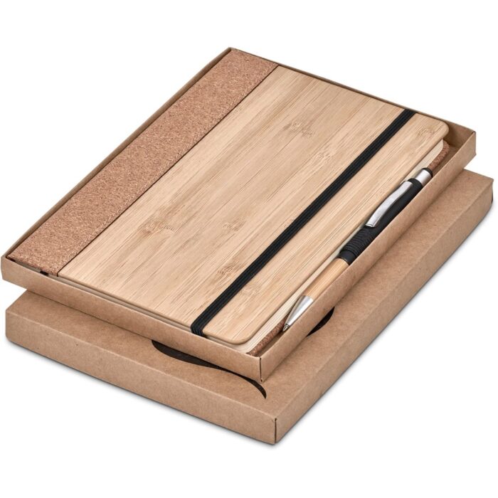 Okiyo Eri Bamboo & Cork Notebook & Pen Set - Image 5