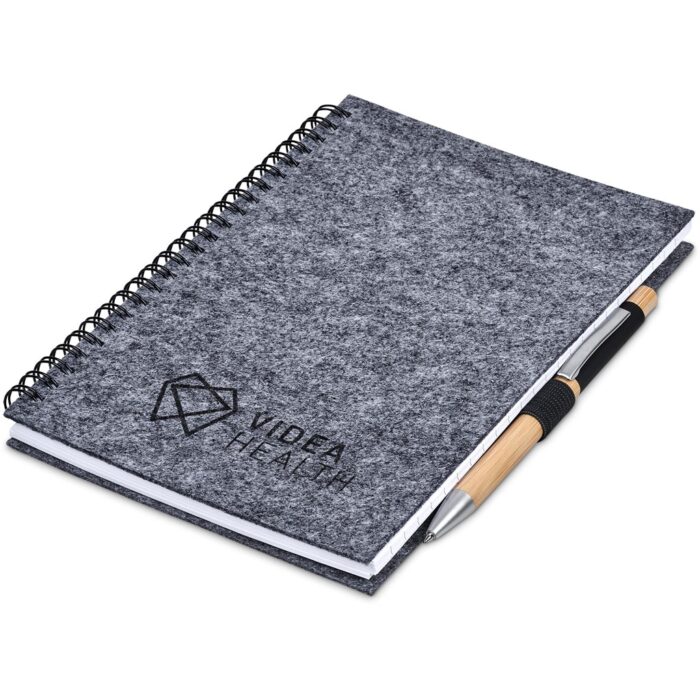 Okiyo Fuji Recycled PET Felt A5 Spiral Notebook - Image 2
