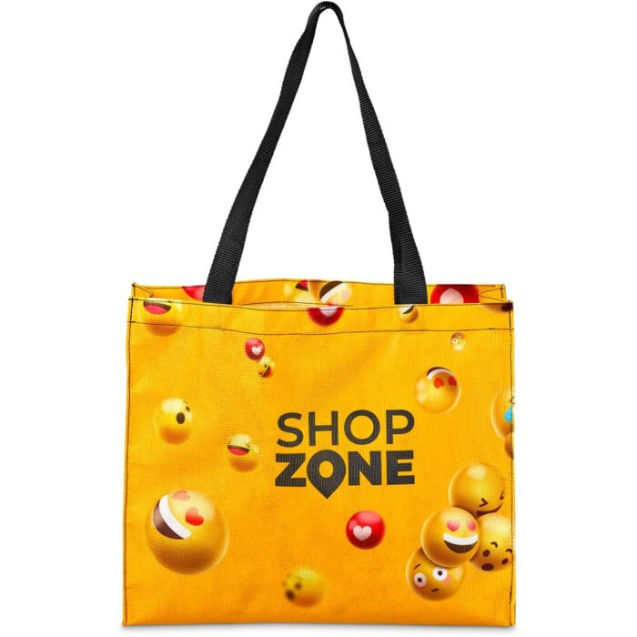 Pre-Printed Sample Hoppla Menlyn Recycled PET Stitch-Bond Shopper - Image 5