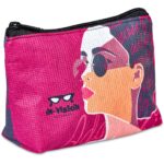 Pre-Printed Sample Hoppla Leanne Recycled PET Stitch-Bond Mini Toiletry Bag - Image 9