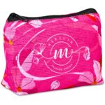 Pre-Printed Sample Hoppla Leanne Recycled PET Stitch-Bond Mini Toiletry Bag - Image 5