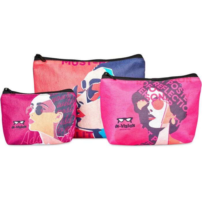 Pre-Printed Sample Hoppla Leanne Recycled PET Stitch-Bond Maxi Toiletry Bag - Image 6
