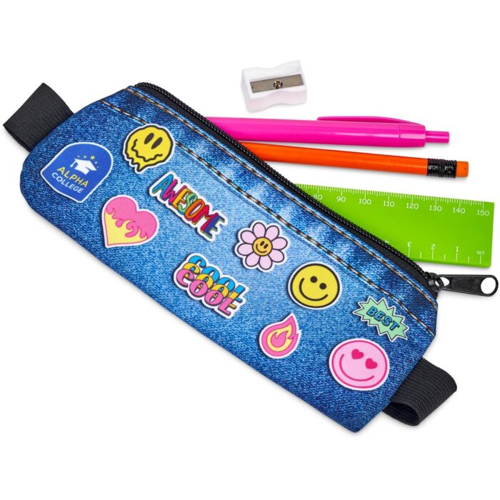 Pre-Printed Sample Hoppla Lagoon Polyester Pencil Case To Fit Over An A5 Notebook - Image 3