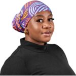 Pre-Printed Sample Hoppla Crown Polyester Head Wrap - Image 3
