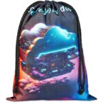 Pre-Production Sample Hoppla Pacific Maxi Polyester Drawstring Pouch - Image 3