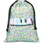 Pre-Production Sample Hoppla Pacific Maxi Polyester Drawstring Pouch - Image 4