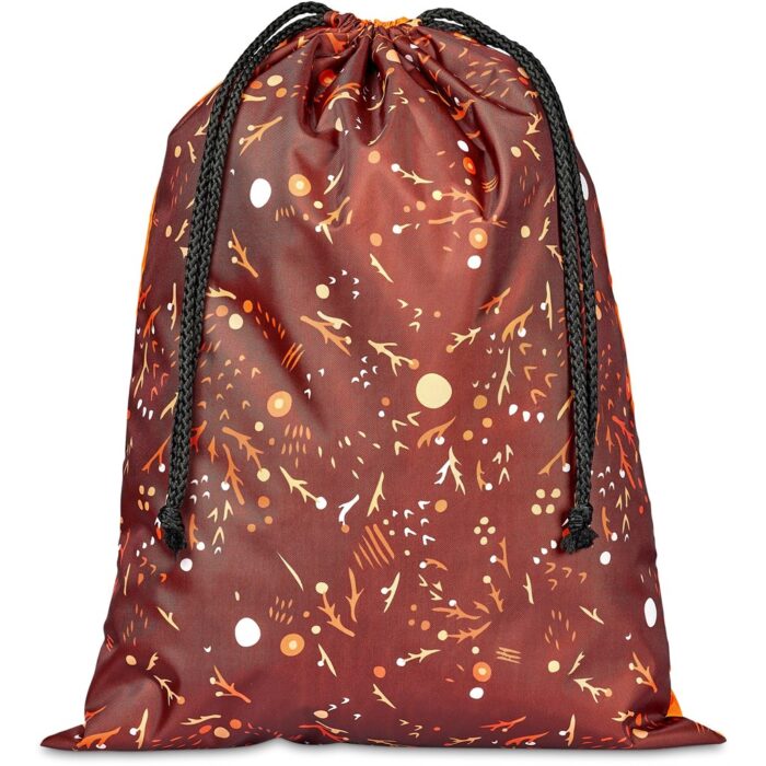 Pre-Production Sample Hoppla Benguela Jumbo Polyester Drawstring Pouch - Image 5