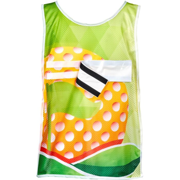 Pre-Production Sample Hoppla Jackal Polyester Caddy Bib with PVC Name Sleeve - Image 5