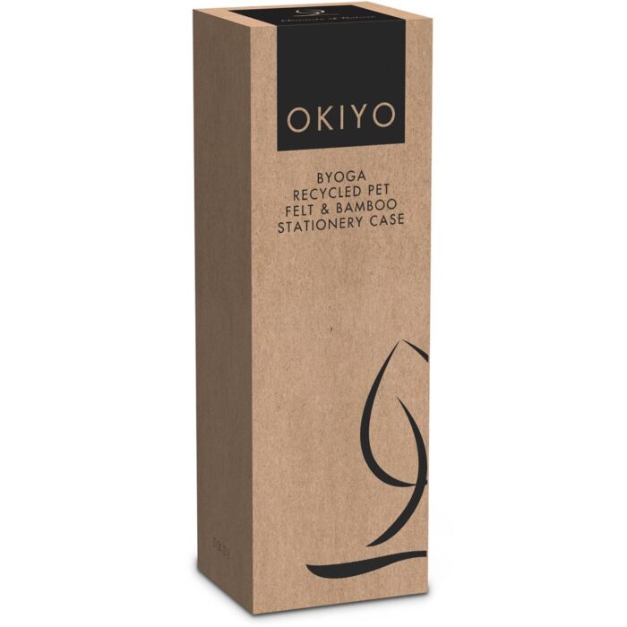 Okiyo Byoga Recycled PET Felt & Bamboo Stationery Case - Image 16