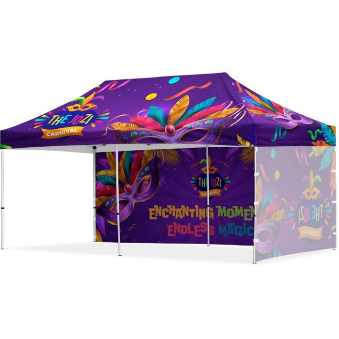 Coated Steel Sublimated Gazebo 6m x 3m - 1 Long Full- Wall Skin - 1 Short Full-Wall Skin - Image 3