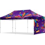 Coated Steel Sublimated Gazebo 6m x 3m -  1 Short Full-Wall Skin - Image 5