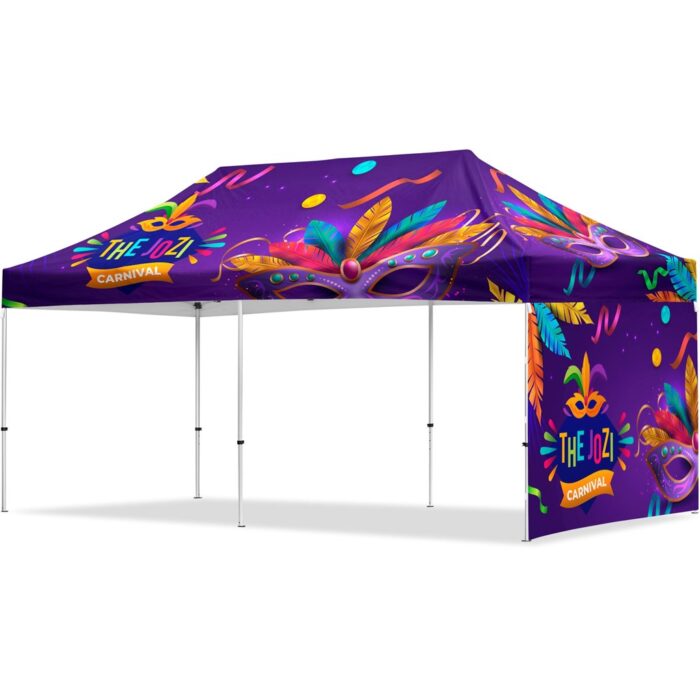 Coated Steel Sublimated Gazebo 6m x 3m -  1 Short Full-Wall Skin - Image 5