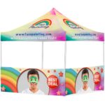 Coated Steel Sublimated Gazebo 3m x 3m - 2 Half-Wall Skins - Image 8