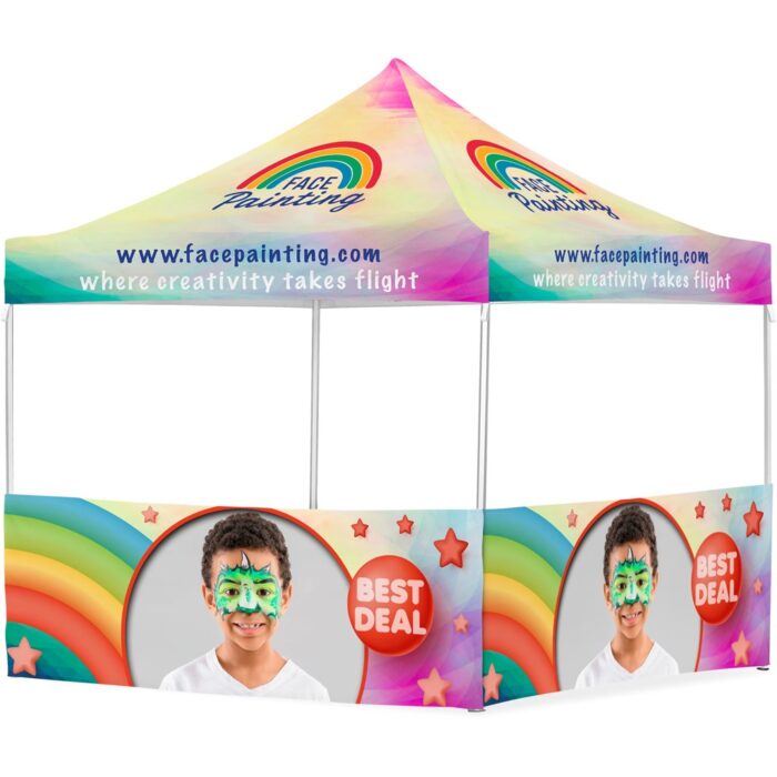 Coated Steel Sublimated Gazebo 3m x 3m - 2 Half-Wall Skins - Image 8