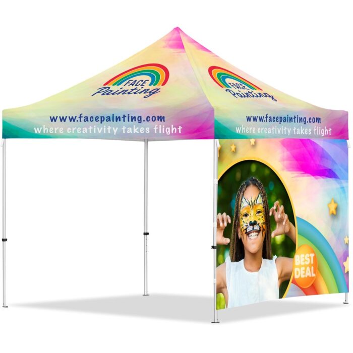 Coated Steel Sublimated Gazebo 3m x 3m - 1 Full-Wall Skin - Image 7