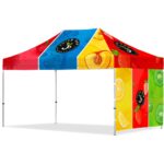 Coated Steel Sublimated Gazebo 4.5m x 3m - 1 Short Full-Wall Skin - Image 9